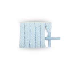Lacets pour chaussures en toile plats et fins longueur 70 cm largeur 4 mm couleur bleu ciel