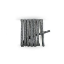 Lacets pour chaussures de ville ronds et fins cirés longueur 75 cm diamètre 2,5 mm couleur gris souris