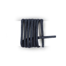 Lacets pour chaussures de ville ronds et fins cirés longueur 75 cm diamètre 2,5 mm couleur bleu airelles