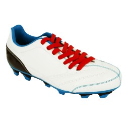 Lacets pour chaussures à crampons foot et rugby longueur 110 cm largeur 7 mm couleur rouge passion