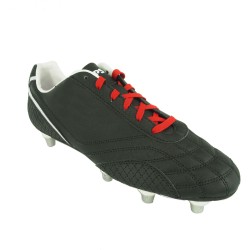 Lacets pour chaussures à crampons foot et rugby longueur 110 cm largeur 7 mm couleur rouge passion