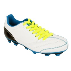 Lacets pour chaussures à crampons foot et rugby longueur 110 cm largeur 7 mm couleur jaune fluo
