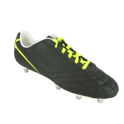 Lacets pour chaussures à crampons foot et rugby longueur 110 cm largeur 7 mm couleur jaune fluo