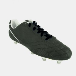 Lacets pour chaussures à crampons foot et rugby longueur 130 cm largeur 7 mm couleur noir ébène