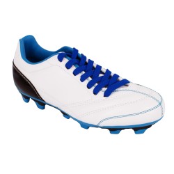 Lacets pour chaussures à crampons foot et rugby longueur 130 cm largeur 7 mm couleur bleu royal