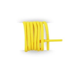 Lacets pour chaussures de ville ronds et fins cirés longueur 75 cm diamètre 2,5 mm couleur jaune canaris