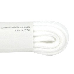 Lacets pour chaussures de marche, randonnée, sécurité longueur 140 cm diamètre 4 mm couleur blanc neige