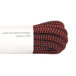 Lacets pour chaussures de marche, randonnée, sécurité longueur 140 cm diamètre 4 mm couleur gris foncé / rose fluo