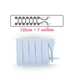 Lacets plats et larges longueur 125 cm