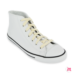 Lacets pour baskets et sneakers plats et larges longueur 150 cm largeur 7 mm couleur beige vent