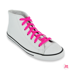 Lacets pour baskets et sneakers plats et larges longueur 150 cm largeur 7 mm couleur rose fluo