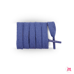 Lacets pour baskets et sneakers plats et larges longueur 150 cm largeur 7 mm couleur bleu azur