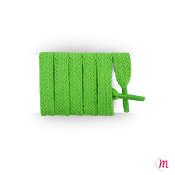 Lacets pour baskets et sneakers plats et larges longueur 90 cm largeur 7 mm couleur vert pastourelle