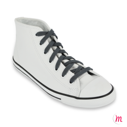 Lacets pour baskets et sneakers plats et larges longueur 90 cm largeur 7 mm couleur gris source
