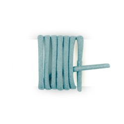 Lacets pour chaussures de ville ronds et fins cirés longueur 75 cm diamètre 2,5 mm couleur vert d'eau