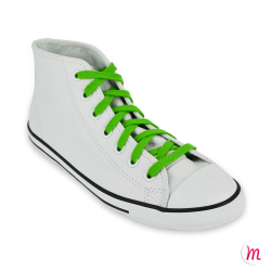 Lacets pour baskets et sneakers plats et larges longueur 110 cm largeur 7 mm couleur vert pastourelle
