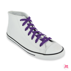 Lacets pour baskets et sneakers plats et larges longueur 110 cm largeur 7 mm couleur violet digital