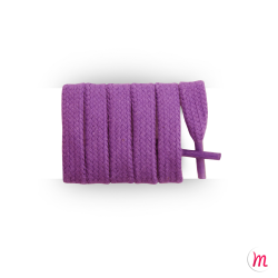 Lacets pour baskets et sneakers plats et larges longueur 180 cm largeur 7 mm couleur violet digital