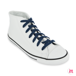 Lacets pour baskets et sneakers plats et larges longueur 180 cm largeur 7 mm couleur bleu airelles
