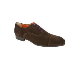 Lacets pour chaussures de ville ronds et fins cirés longueur 90 cm diamètre 2,5 mm couleur violet iris