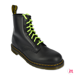 Lacets pour boots et sneakers ronds et épais longueur 90 cm diamètre 4 mm couleur jaune fluo