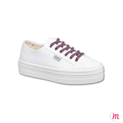 Lacets pour chaussures en toile plats et fins longueur 90 cm largeur 4 mm couleur mauve lavande