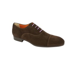 Lacets pour chaussures de ville ronds et fins cirés longueur 120 cm diamètre 2,5 mm couleur mauve lavande