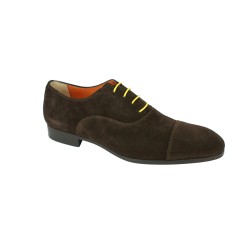 Lacets pour chaussures de ville ronds et fins cirés longueur 45 cm diamètre 2,5 mm couleur jaune canaris