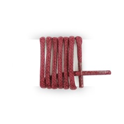 Lacets pour chaussures de ville ronds et fins cirés longueur 180 cm diamètre 2,5 mm couleur rouge bourgogne