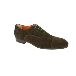 Lacets pour chaussures de ville ronds et fins cirés longueur 180 cm diamètre 2,5 mm couleur vert pastourelle