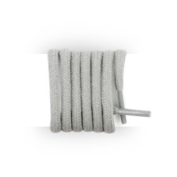 Lacets pour boots et sneakers ronds et épais longueur 90 cm diamètre 4 mm couleur gris garenne