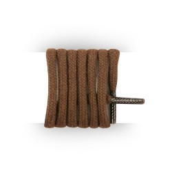 Lacets pour boots et sneakers ronds et épais longueur 90 cm diamètre 4 mm couleur marron acajou
