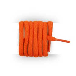 Lacets pour boots et sneakers ronds et épais longueur 90 cm diamètre 4 mm couleur orange soucis