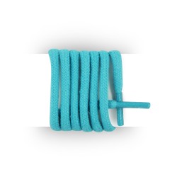 Lacets pour boots et sneakers ronds et épais longueur 90 cm diamètre 4 mm couleur bleu turquoise