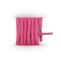 Lacets pour boots et sneakers ronds et épais longueur 90 cm diamètre 4 mm couleur rose tulipe