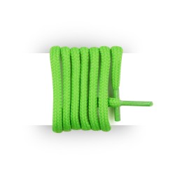 Lacets pour boots et sneakers ronds et épais longueur 90 cm diamètre 4 mm couleur vert fluo