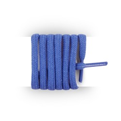 Lacets pour boots et sneakers ronds et épais longueur 110 cm diamètre 4 mm couleur bleu azur