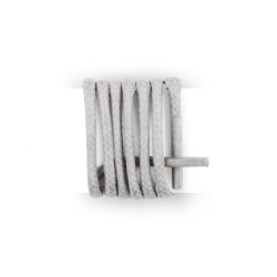 Lacets pour chaussures de ville ronds et fins cirés longueur 45 cm diamètre 2,5 mm couleur gris garenne