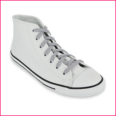 Lacets Converse gris clair