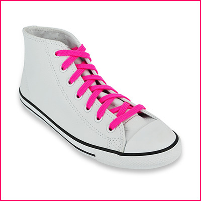 Lacets Converse rose fluo